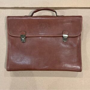 Classic Brown Leather Briefcase